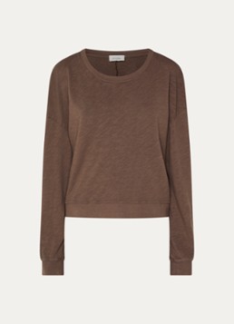 American Vintage Dames Sono sweater met ronde hals in de kleur Lichtbruin, maat: L