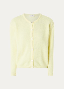 American Vintage Dames Vitow fijngebreid vest in alpaca wolblend in de kleur Geel, maat: M