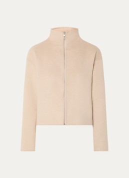 River Woods Dames Jack in wolblend met opstaande kraag in de kleur Beige