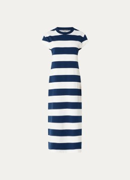 River Woods Dames Midi T-shirt jurk met streepprint in de kleur Rood