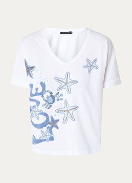 River Woods Dames T-shirt met print in de kleur Wit