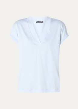 River Woods Dames T-shirt met V-hals in de kleur Lichtblauw