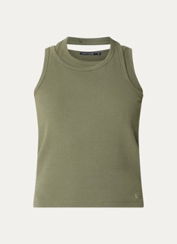 River Woods Dames Tanktop met stretch in de kleur Olijfgroen