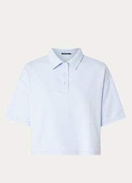 River Woods Dames Polo met borduring in de kleur Lichtblauw