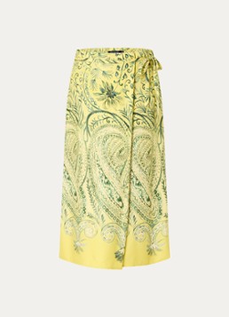 River Woods Dames Midi wikkelrok met print in de kleur Geel