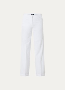 River Woods Dames High waist straight fit broek met steekzakken in de kleur Wit