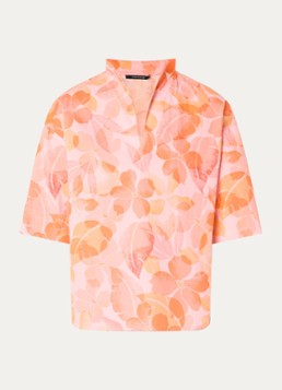 River Woods Dames Tuniek met V-hals en bloemenprint in de kleur Lichtroze
