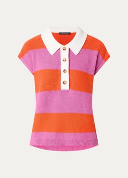 River Woods Dames Fijngebreide top met streepprint in de kleur Oranje