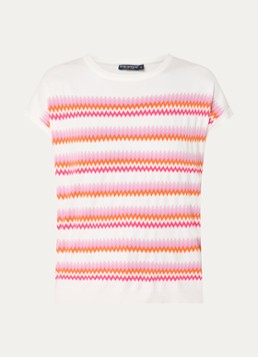 River Woods Dames Fijngebreide top met streepprint in de kleur Antraciet