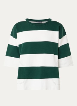 River Woods Dames Sweater met streepprint in de kleur Donkergroen