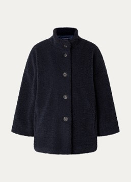 River Woods Dames Jack van teddy met steekzakken in de kleur Donkerblauw