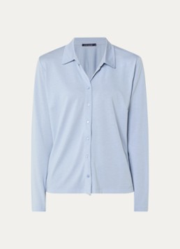 River Woods Dames Blouse met kraag in de kleur Lichtblauw