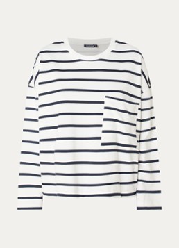 River Woods Dames Longsleeve met streepprint in de kleur Blauw