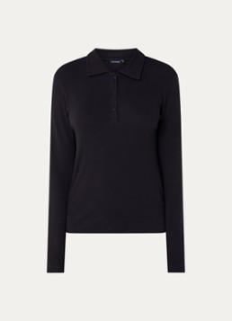 River Woods Dames Polo met stretch in de kleur Donkerblauw
