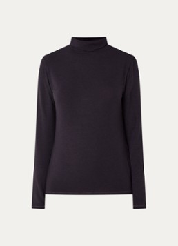 River Woods Dames Pullover in wolblend met col in de kleur Blauw