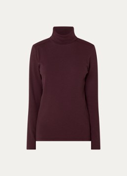 River Woods Dames Longsleeve met col in de kleur Bordeauxrood