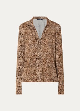 River Woods Dames Tuniek met panterprint in de kleur Camel