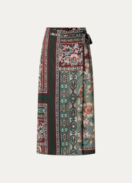 River Woods Dames Midi rok met bloemenprint in de kleur Donkergroen