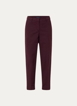 River Woods Dames High waist straight fit broek met steekzakken in de kleur Aubergine