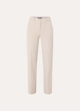 River Woods Dames High waist straight fit broek met steekzakken in de kleur Gebroken wit