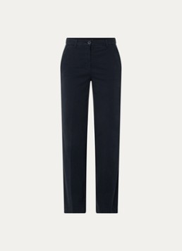 River Woods Dames High waist straight fit broek met steekzakken in de kleur Donkerblauw