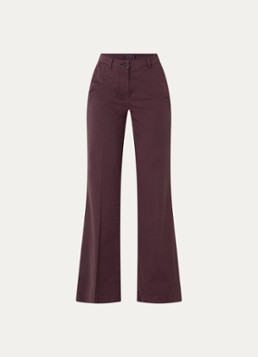 River Woods Dames High waist flared fit pantalon met stretch in de kleur Bordeauxrood