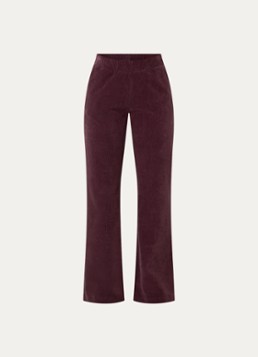 River Woods Dames High waist loose fit broek met steekzakken in de kleur Bordeauxrood