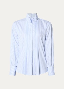 River Woods Dames Blouse met streepprint in de kleur Blauwgrijs