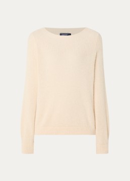River Woods Dames Fijngebreide trui in alpaca wolblend met ronde hals in de kleur Creme