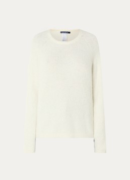 River Woods Dames Fijngebreide pullover in alpaca scheerwolblend in de kleur Gebroken wit