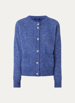 River Woods Dames Fijngebreid vest in alpaca wolblend in de kleur Lichtblauw