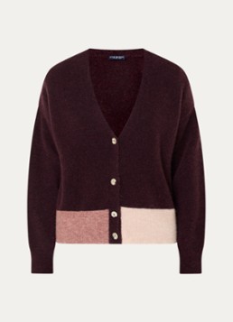 River Woods Dames Fijngebreid vest in alpaca wolblend in de kleur Bordeauxrood