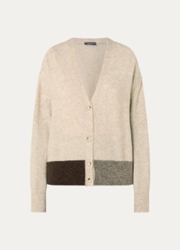 River Woods Dames Fijngebreid vest in alpaca wolblend in de kleur Zand