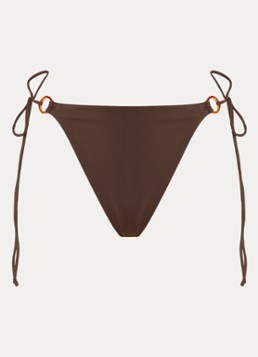 Aya Label Dames The Athena bikinislip met print in de kleur Donkerbruin, maat: S