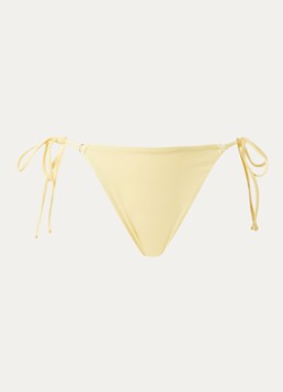 Aya Label Dames The Melia brazilian bikinislip met plooidetail in de kleur Lichtgeel, maat: S