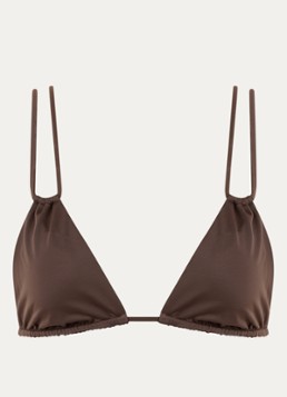 Aya Label Dames The Rhea triangel bikinitop met uitneembare vulling in de kleur Donkerbruin, maat: L