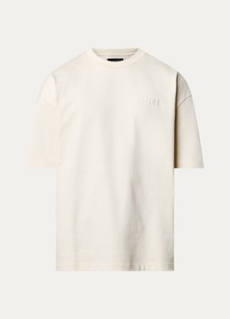 AMIRI Heren Oversized T-shirt met logo- en backprint in de kleur Gebroken wit, maat: S