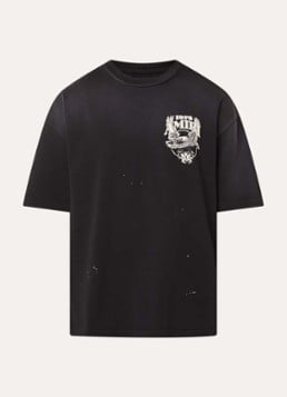 AMIRI Dames Eagle 76 T-shirt met logo- en backprint in de kleur Zwart, maat: S