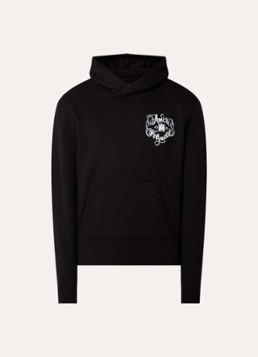 AMIRI Heren Hoodie met logo- en backprint in de kleur Zwart, maat: L