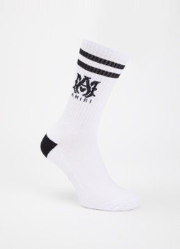 AMIRI Heren Sokken met logo in de kleur Wit, maat: 43-44