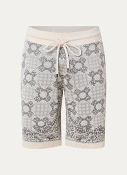 AMIRI Heren Loose fit korte broek met logoborduring in de kleur Beige, maat: M