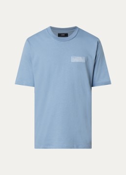 AMIRI Heren Spirit T-shirt met logo- en backprint in de kleur Lichtblauw, maat: S