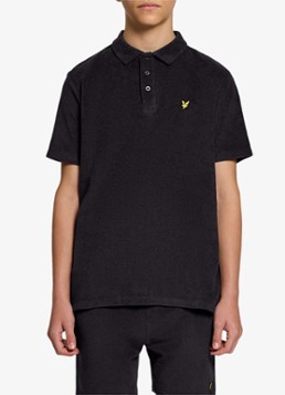 Lyle & Scott Jongens Polo van badstof in de kleur Donkerblauw, maat: 10/11