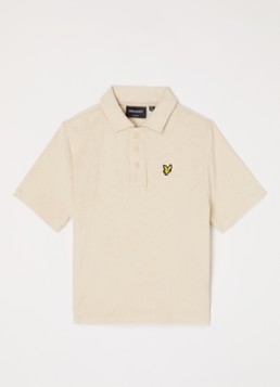 Lyle & Scott Jongens Polo van badstof in de kleur Creme, maat: 7/8