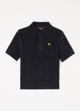 Lyle & Scott Jongens Polo van badstof in de kleur Antraciet, maat: 7/8