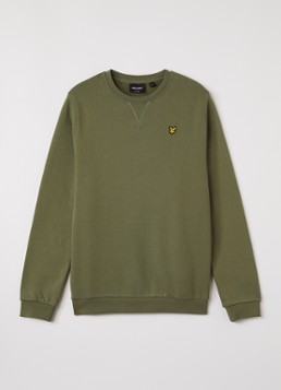 Lyle & Scott Jongens Sweater met logoborduring in de kleur Legergroen, maat: 15J-16J=176