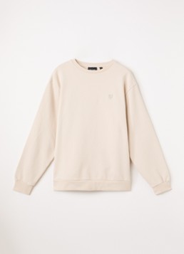 Lyle & Scott Jongens Sweater met logo in de kleur Creme, maat: 164