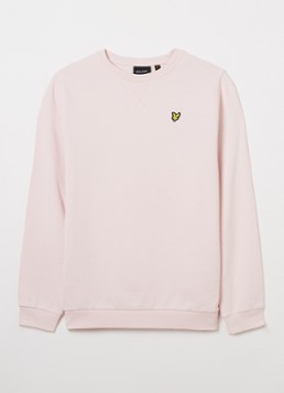 Lyle & Scott Jongens Sweater met logoborduring in de kleur Lichtroze, maat: 7-8J=128
