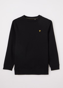 Lyle & Scott Jongens Sweater met logoborduring in de kleur Zwart, maat: 12-13J=152