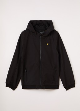 Lyle & Scott Jongens Jack met logo en steekzakken in de kleur Zwart, maat: 7-8J=128